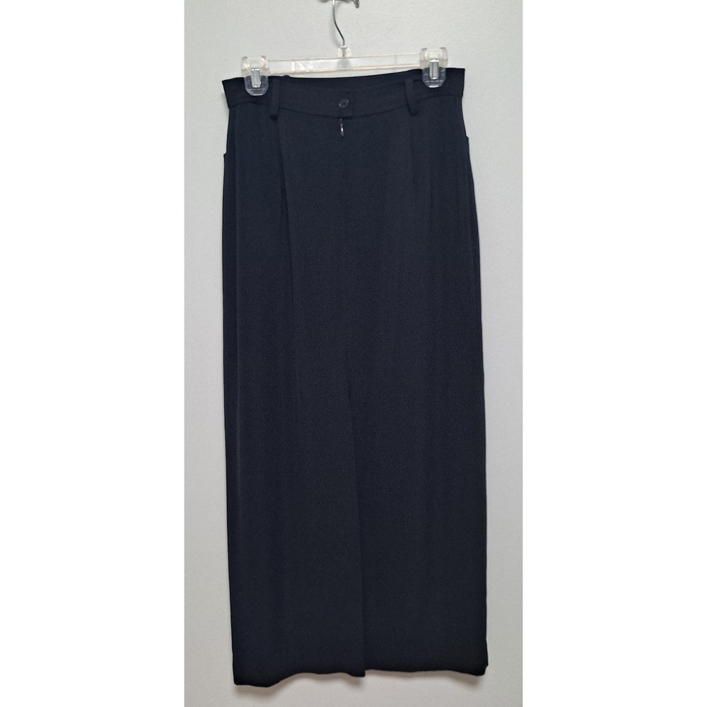 Size 10 Lauren Ralph Lauren Navy Long Pencil Skirt Lined Preppy Old Money - Picture 2 of 6